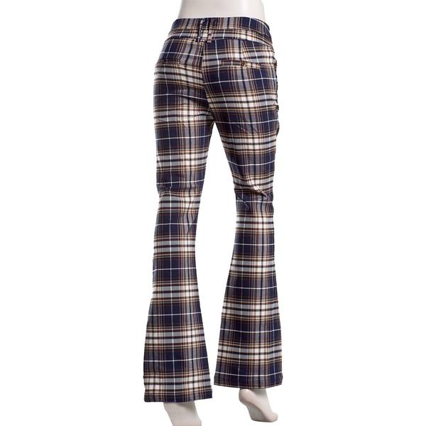 Juniors Zoe & Phoebe Plaid Millennium Flare Pants