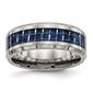 Mens Endless Affection&#40;tm&#41; Polished Blue Carbon Fiber Inlay Band - image 1