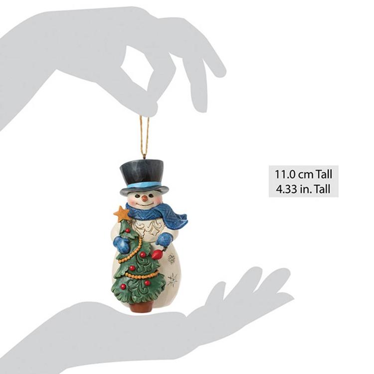 Jim Shore Snowman with Tree Christmas Ornament