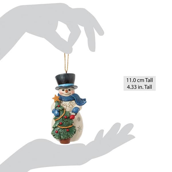 Jim Shore Snowman with Tree Christmas Ornament