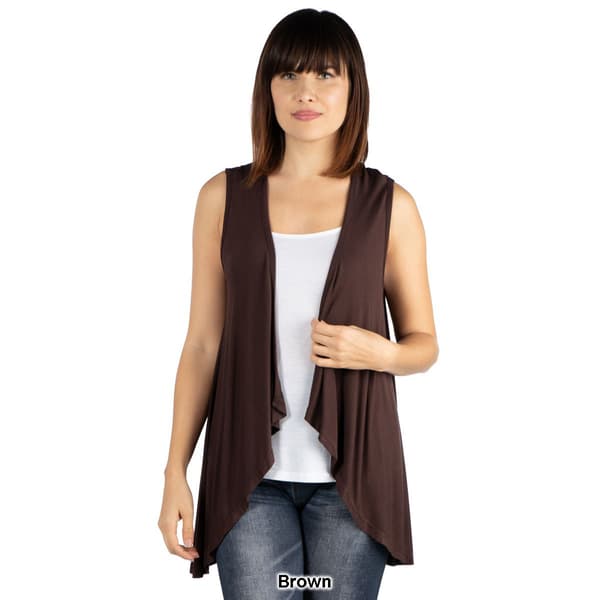 Womens 24/7 Comfort Apparel Open Front Cardigan Vest