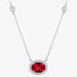 Nova Star(R) Lab Created Ruby & Lab Grown White Sapphire Necklace - image 1