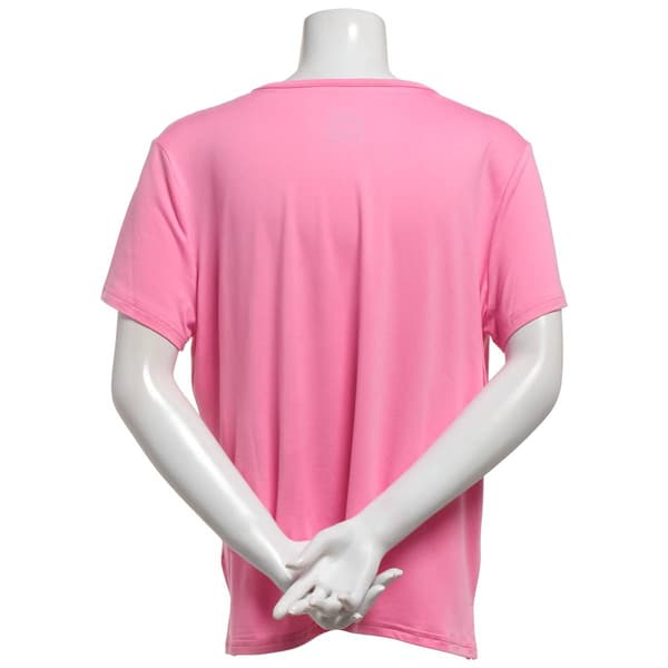 Womens MUK LUKS® Short Sleeve Solid Scoop Neck Pajama Tee