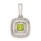 Pure Fire 14kt. White Gold Lab Peridot Halo Pendant - image 2
