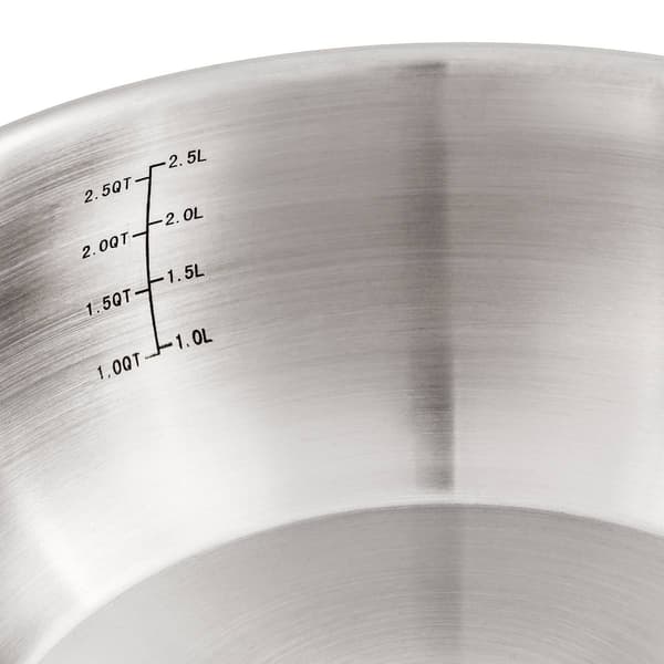 BergHOFF Belly Shape Stainless Steel 8in. Saucepan w/ Glass Lid