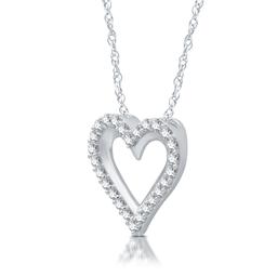 Nova Star® Sterling 1/4ctw. Lab Diamond Heart Pendant