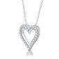 Nova Star&#174; Sterling 1/4ctw. Lab Diamond Heart Pendant - image 2