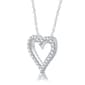 Nova Star® Sterling 1/4ctw. Lab Diamond Heart Pendant - image 2