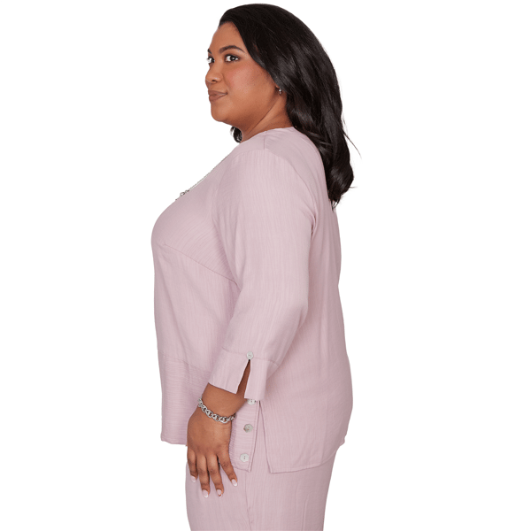 Plus Size Alfred Dunner Vintage Charm 3/4 Sleeve Blouse