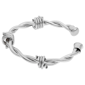 Mens Lynx Stainless Steel Barb Wire Cuff Bangle Bracelet - image 4