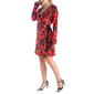Womens 24/7 Comfort Apparel Floral Long Sleeve Fall Wrap Dress - image 3