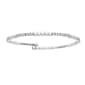 Rhodium Plated Simulated White Pearl & Crystal Bracelet - image 1