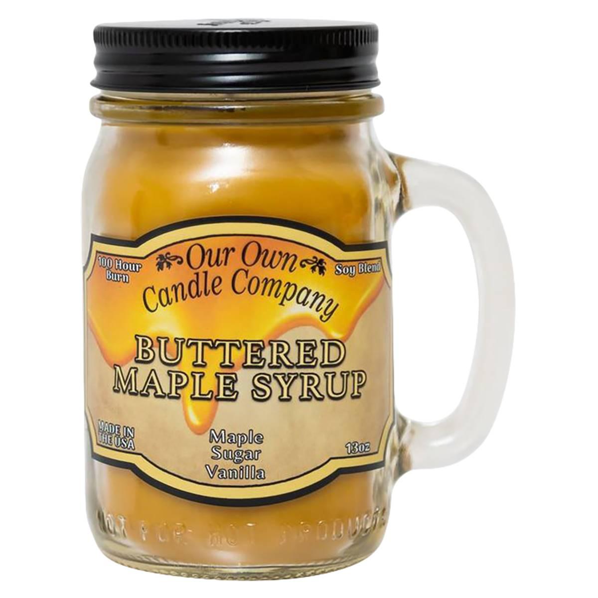 Our Own Candle Company 13oz. Buttered Maple Syrup Jar Candle