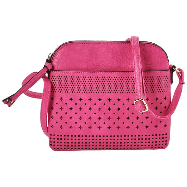 DS Fashion NY Perf Crossbody w/Front Slip Pocket