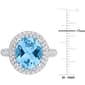 Sophia B 7ctw. Blue Topaz & Sky White Topaz Gemstone Ring - image 4