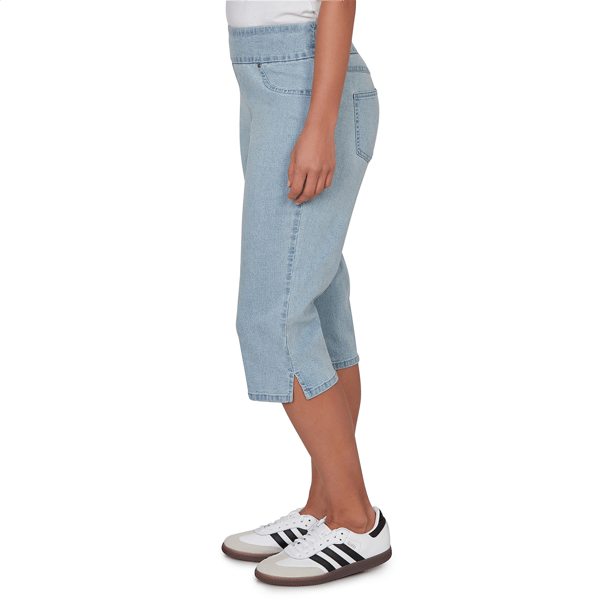 Plus Size Ruby Rd. Key Items Denim Extra Stretch Pull On Clamdig