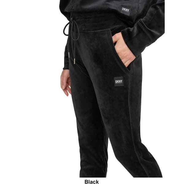 Womens DKNY Sport Platinum Velour Cuffed Slim Fit Joggers