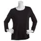 Womens Runway Ready Long Sleeve Solid Milky Crew Neck Top - image 1