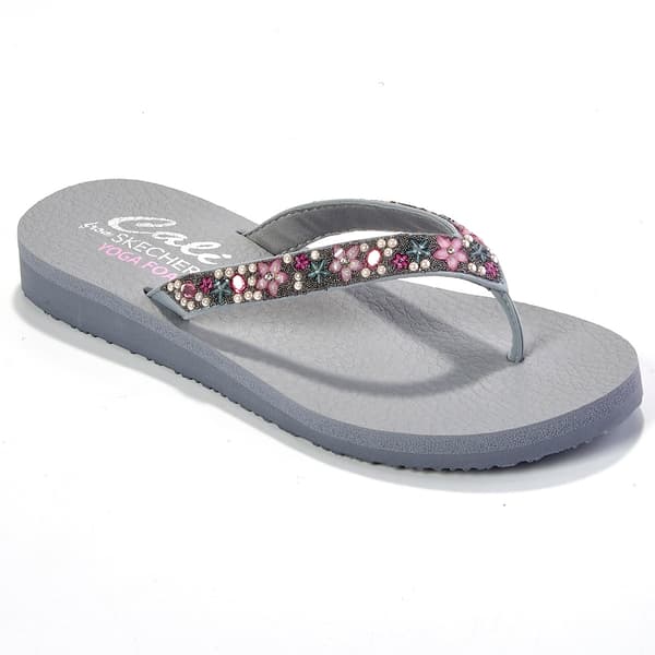 Womens Skechers Meditation Dancing Daisy Flip Flops