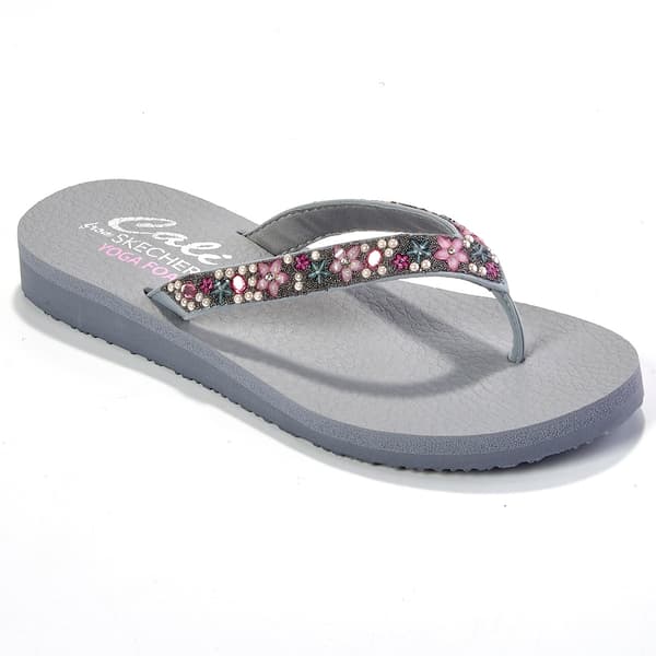 Womens Skechers Meditation Dancing Daisy Flip Flops - image 