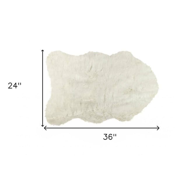 9th & Pike® Off White Faux Sheepskin Shag Accent Rug