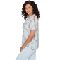 Womens Emaline Limoncello Sunrise Cold Shoulder Floral Blouse - image 3