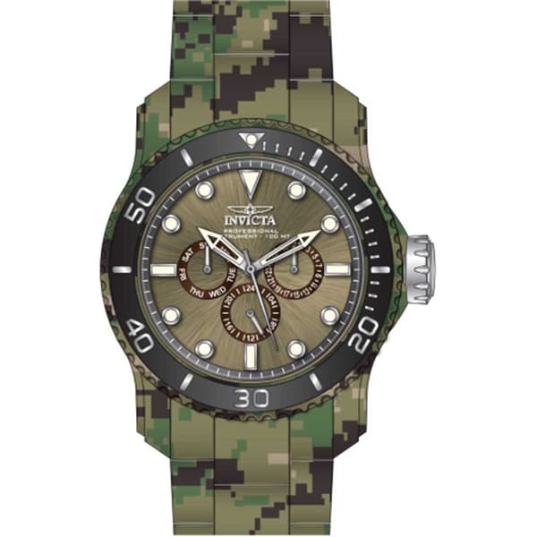 Mens Invicta Pro Diver Camo Band Quartz Watch - 47855 - image 
