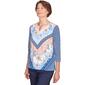 Womens Alfred Dunner A Fresh Start Chevron Floral Tee - image 3