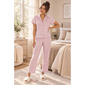 Womens Danskin Short Sleeve Wide Rib Notch Collar Pajama Set - image 1