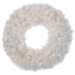 Northlight 36in. LED White Alaskan Pine Christmas Wreath