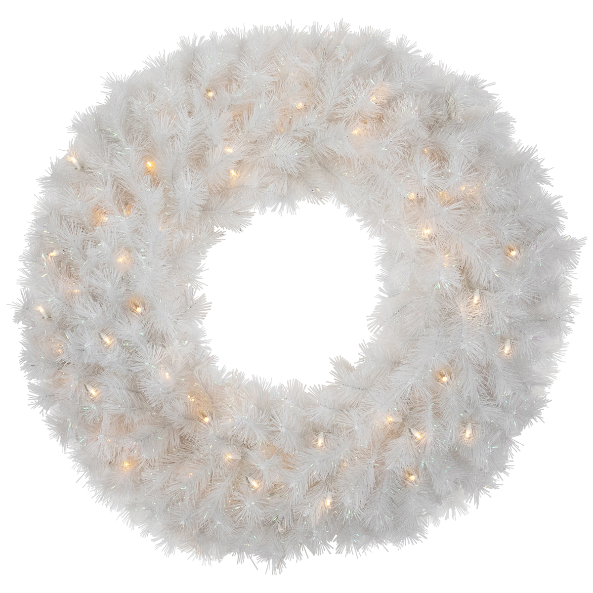 Northlight 36in. LED White Alaskan Pine Christmas Wreath