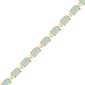 Gold Plated Oval Lab Created Opal Tennis Bracelet - image 1
