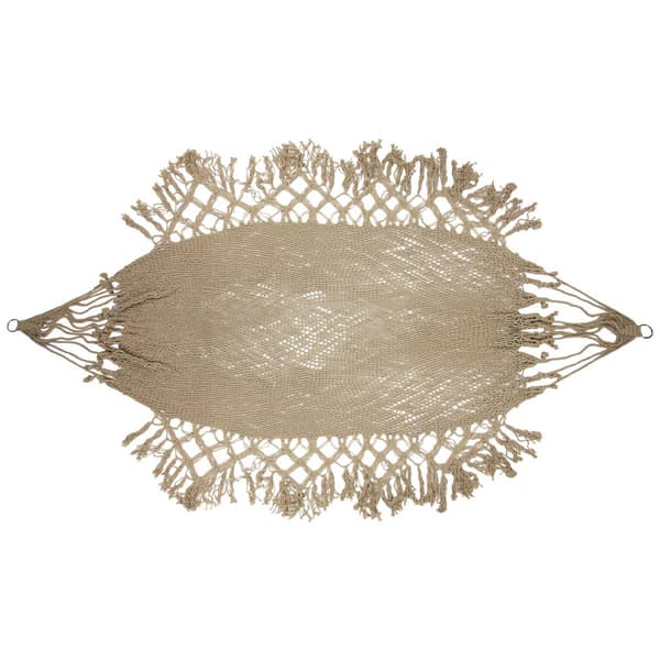 Northlight Seasonal Macrame Hammock with Patterned Tassels