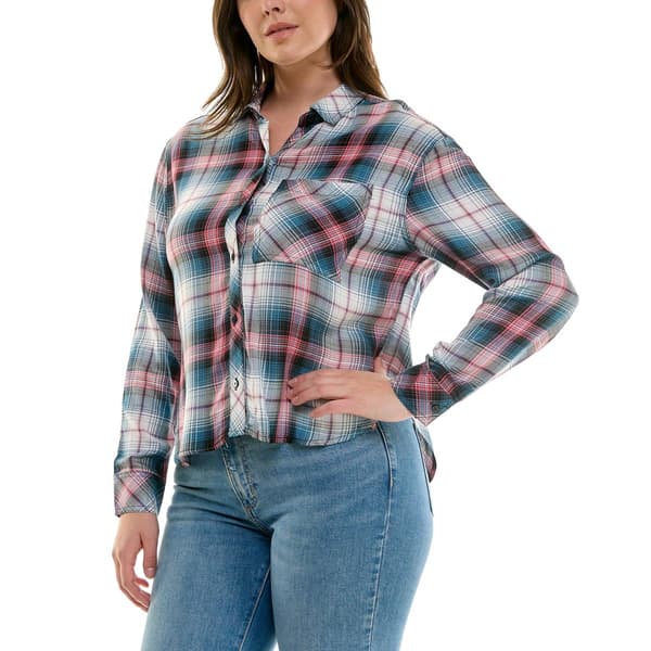 Womens Zac & Rachel Long Sleeve Tartan Button Down