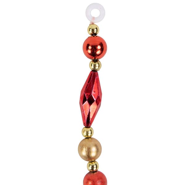 Northlight Seasonal Shiny & Matte Red Beaded Christmas Garland