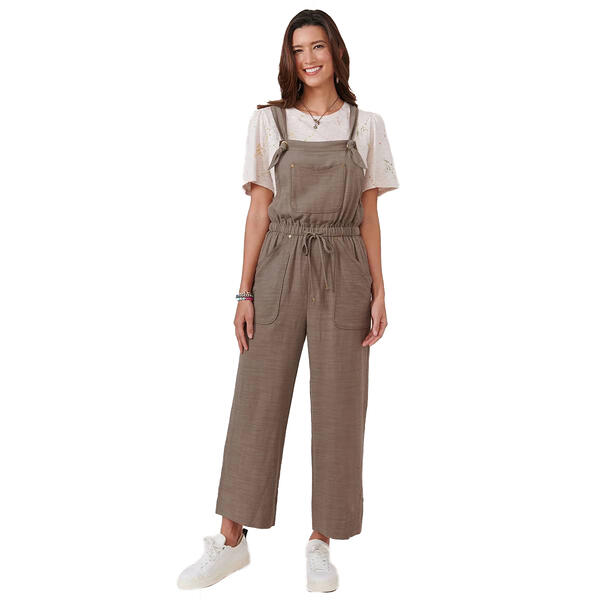 Womens Democracy Knotted Double Layer Cropped Overalls - image 