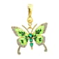 Wearable Art Gold-Tone Green Crystal Butterfly Enhancer - image 1
