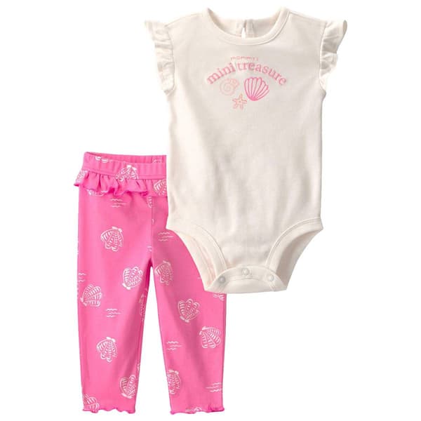 Baby Girl (3-24M) Carter''s(R) Moms Mini Treasure Seashell Pants Set - image 