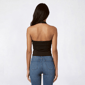 Juniors Cotton Candy Butter Soft Halter Top With Pads - image 2