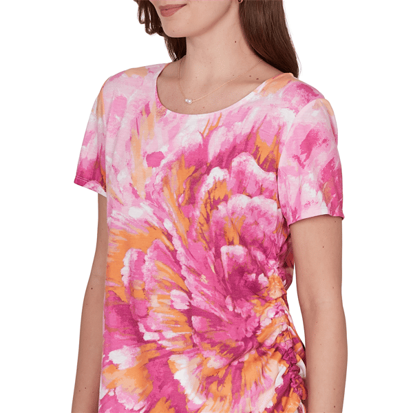 Womens Ruby Rd. Hothouse Florals Watercolor Floral Blouse
