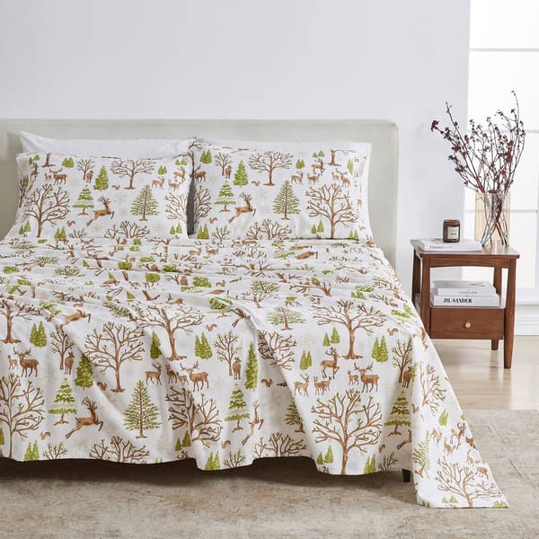 Freshfolds Cotton Flannel New Enchanted Woods 4pc. Sheet Set - image 