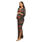 Plus Size 24/7 Comfort Apparel Floral Maternity Maxi Dress - image 2