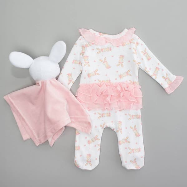 Baby Girl &#40;NB-9M&#41; Baby Essentials&#174; Easter Bunny Footie Pajamas