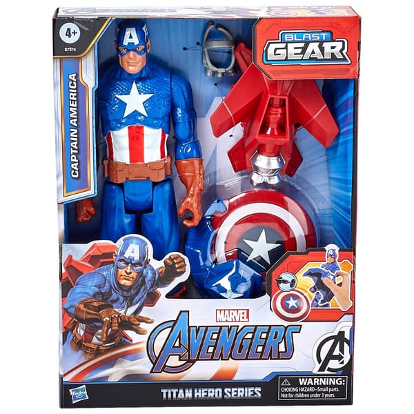 Marvel Titan Heroes Blast Gear Captain America Action Figure - image 