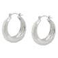Steve Madden Silver-Tone Disco Hoop Earrings - image 2