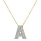 Gianni Argento 14kt. Gold 1/10ctw. Diamond Initial A Necklace - image 1