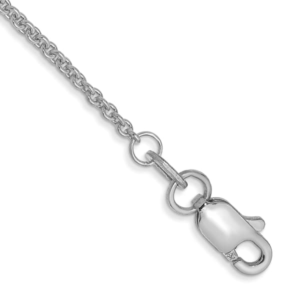 Gold Classics(tm) 10kt. White 1.4mm Chain Ankle Bracelet - image 