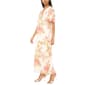 Womens MSK Short Flutter Sleeve Surplice Neck Floral Midi Dress - image 3