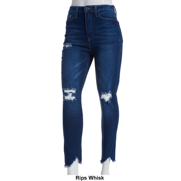Juniors YMI® Hi Rise Ankle Skinny Clean Fray Hem Jeans
