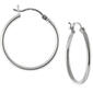 26mm Round Tube Hoop in Fine Silver Plate - image 1
